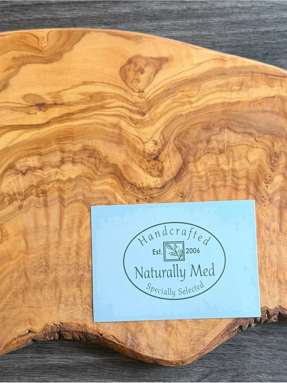 Handcrafted Olive Wood Serving Board - Light Brown